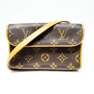 Authentic Louis Vuitton Pochette Florentine Monogram Waist Bag mn434-030326